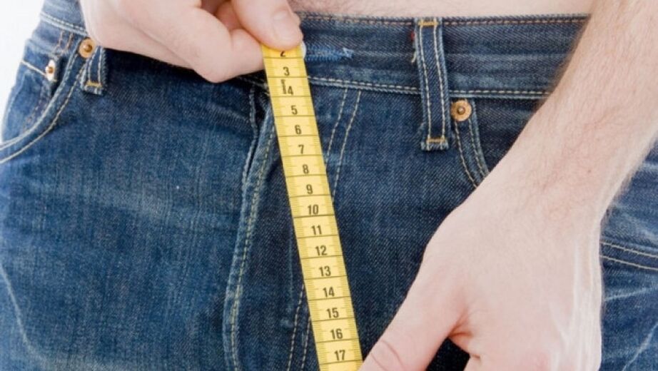 měření velikosti penisu po zvětšení